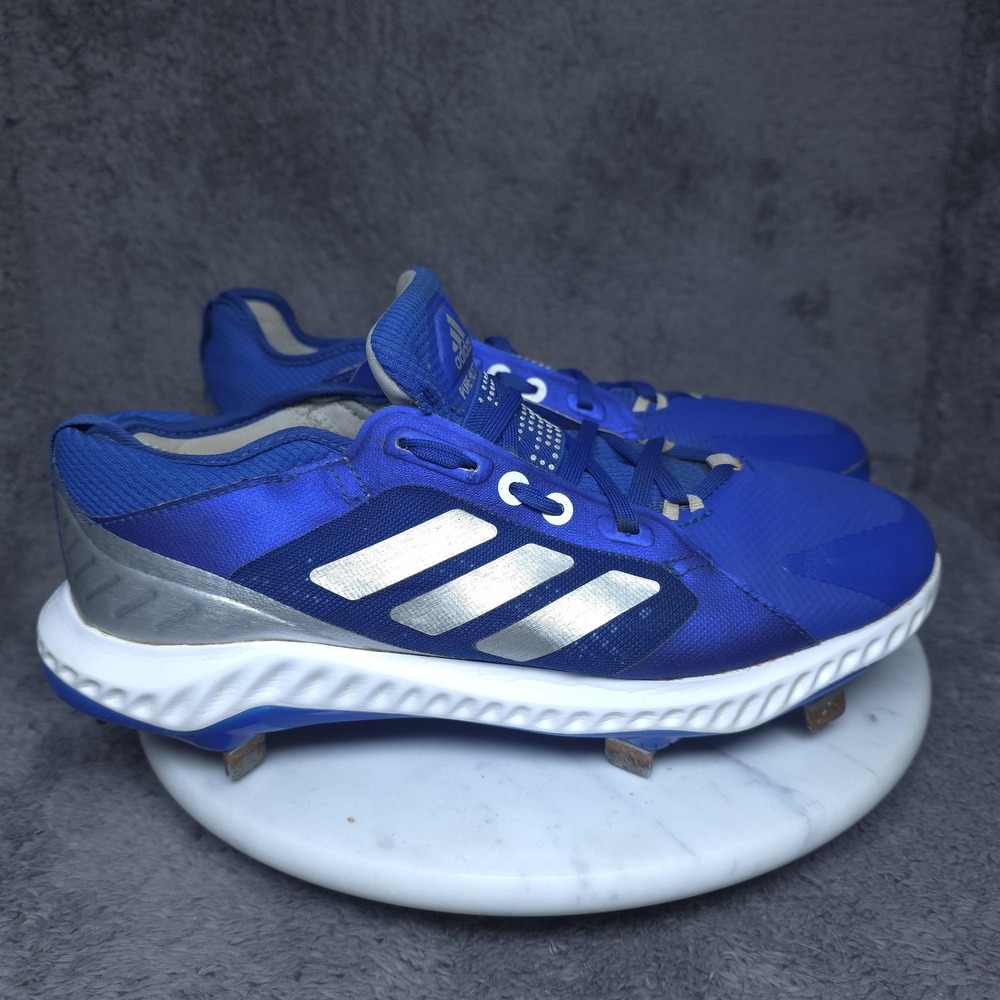 Adidas PureHustle Shoes Womens Size 9 Blue Baseball Cleats Bounce FV9040
